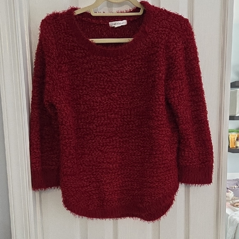 JohnPaulRichard Rich Burgundy Textured Sweater